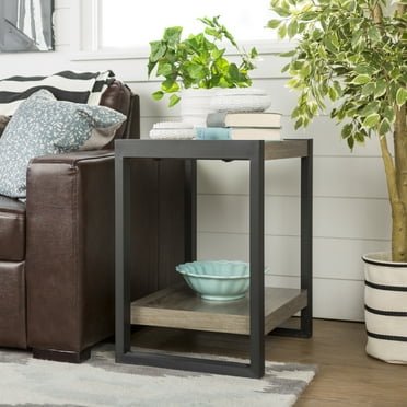 Carson Mixed Material End Table by River Street Designs