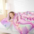 thumbnail image 4 of Feelyou Funny Pink Axolotl Bedding Comforter Set for Kids, Dreamy Stars Rainbow Galaxy Twin Comforter Sets, Cute Animal Reversible Bedding Set, Luxury Bedroom Decor, 2pcs, 4 of 8