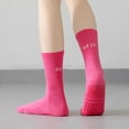 thumbnail image 3 of 3 Pair Combo Sale Anti Slip Crew Socks with Grip Soles and Ribbed Cuffs in Multiple Color Options - 3 pcs-G, 3 of 7