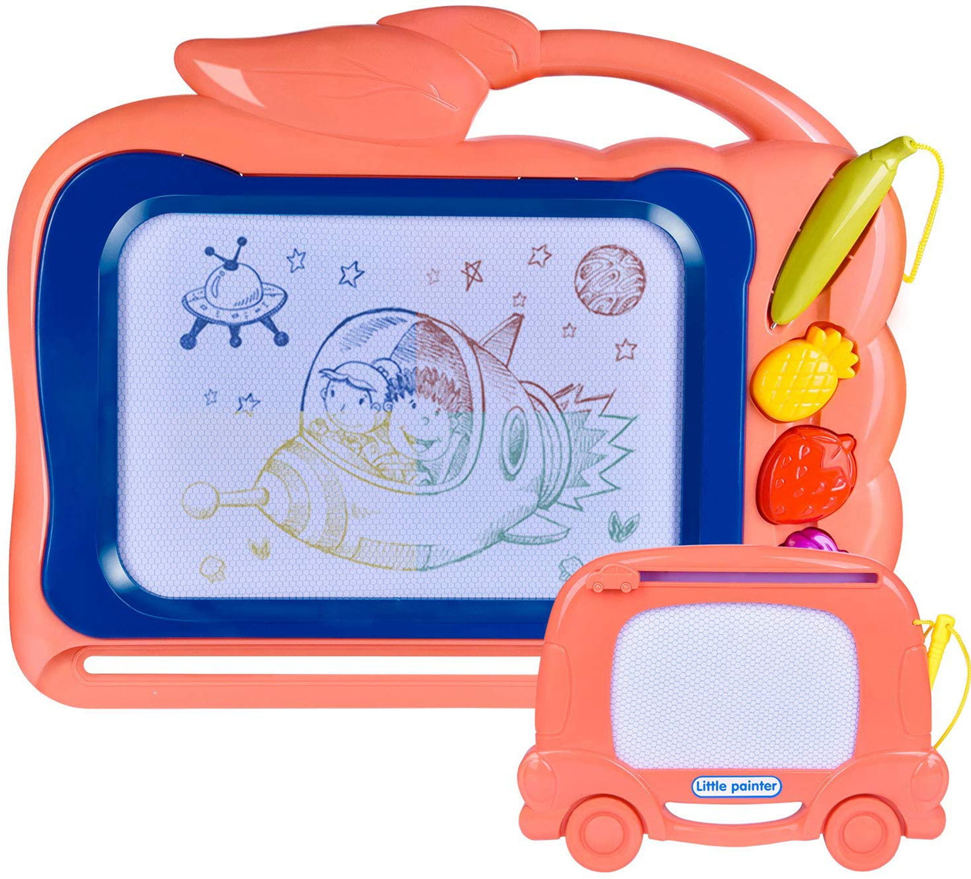 LZZAPJ Magnetic Drawing Board for Kids,Toys for 2 Year Old Girl,Doodle  Board Writing Tablet for Toddlers 1-3, Toddler Travel Learning Toys, First