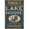 thumbnail image 1 of POWERS'S Lake House Blue Cabin Home Decor Gift 8x12 Metal 208120038304, 1 of 1
