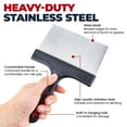 thumbnail image 3 of Sekonow 3 Pack Griddle Scraper, Stainless Steel Flat Top Grill Scraper with 5" Handle, Food Scraper Tool Kitchen for Griddle Accessories, Outdoor Barbecue Turner Tools, 3 of 7