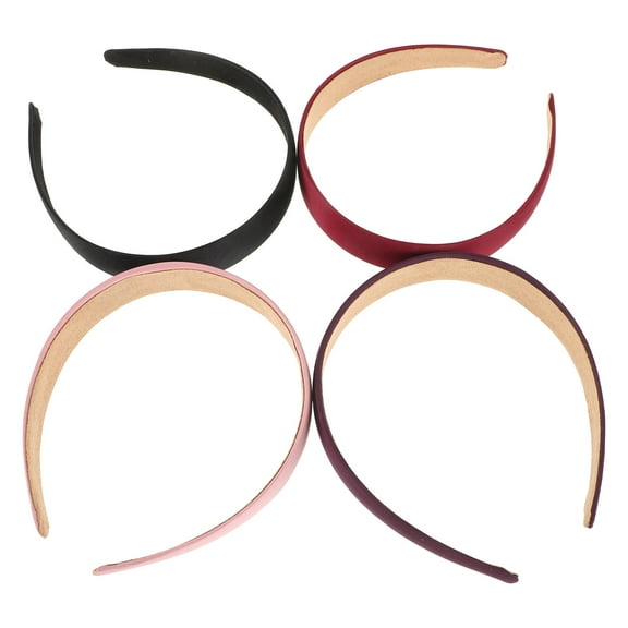 GAXIRE Set of 4 Wine Red Plastic Headbands for Women, Elegant and Simple Hair Accessories for Weddings, Parties, and Special Occasions