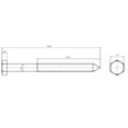 thumbnail image 4 of Miseno Mbdh0505x60 60" Bearing Roller Strap Barn Door Hardware Kit - Stainless Steel, 4 of 7