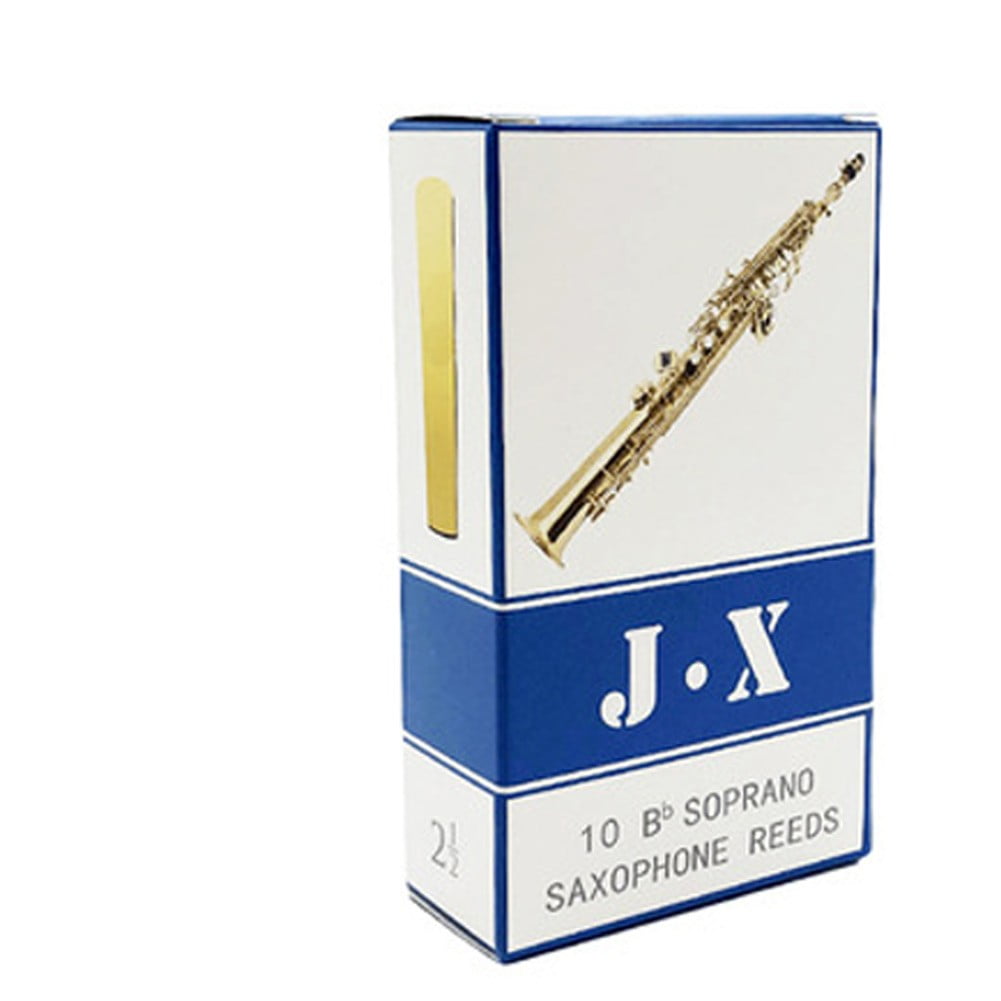 10 Pièces Anches Saxophone Soprano 2.5 Avec Étui Plastique - Anches Faciles Pour Débutants