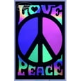 thumbnail image 2 of Peace & Love Retro Blacklight Poster - 23"x35", 2 of 2