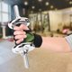 thumbnail image 4 of Guantes de gimnasio deportivos Entrenamiento con medio dedo Fitness Muñequera Guantes de levantamiento de pesas (verde L), 4 of 8