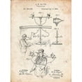 thumbnail image 2 of Borders, Cole 15x18 Black Ornate Wood Framed with Double Matting Museum Art Print Titled - PP642-Vintage Parchment Bowling Pin 1967 Patent Poster, 2 of 4