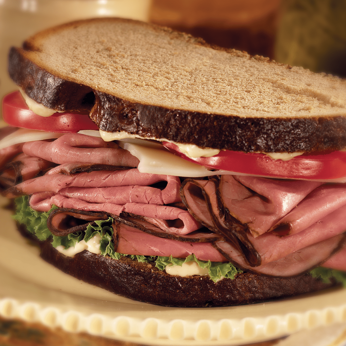 Eckrich Deli Extra Lean Top Round Roast Beef, Deli Sliced