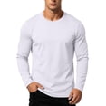 thumbnail image 6 of Gizkkal Athletic Shirts for Men Long Sleeve Crewneck Casual Lightweight Comfy Solid Color Base Layer Workout Tops, 6 of 8