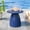 Blue, variant on Round Metal Outdoor Patio Side Table, Steel Accent End Table for Garden Yard Balcony Deck, Blue