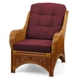 thumbnail image 3 of SK New Interiors Jam Lounge Armchair ECO Natural Rattan Wicker Handmade Design w/ Dark Brown Cushion, Colonial, 3 of 6