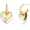 style1, variant on Leander Women's Gold and Silver Heart Earrings, Two-Tone Heart-Shaped Earrings, 14K Gold Plated, Fashion Jewelry