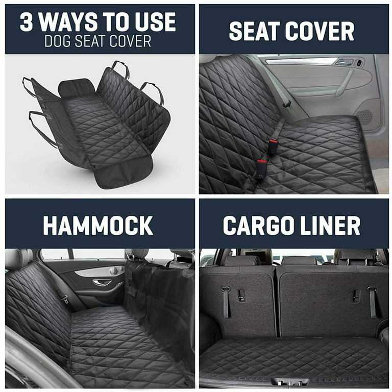 Pet Car Back Bench Seat Cover Black, Formosa Covers