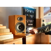 Audioengine A5+ 150W Bluetooth Wireless Powered Bookshelf Speakers, Bamboo