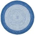 thumbnail image 2 of SAFAVIEH Braided Lars Geometric Reversible Area Rug, Navy/Ivory, 4' x 4' Round, 2 of 11
