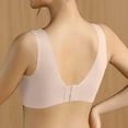 thumbnail image 5 of Womens Seamless Bras, Women's Front Closure Bra One Piece Comfort Wireless Bottom Hem Bras Wide Strap Deep V Bras M-2XL, 5 of 6