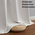 thumbnail image 6 of Exultantex Grommet Blackout Linen Curtains for Living Room, Solid Linen Thermal Soundproof Drapes, 54''x84'', 2 pcs,Natural White, 6 of 6