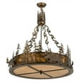 thumbnail image 3 of Meyda Tiffany 98742 Moose At Dusk 4 Light 32" Wide Pendant - Copper, 3 of 6