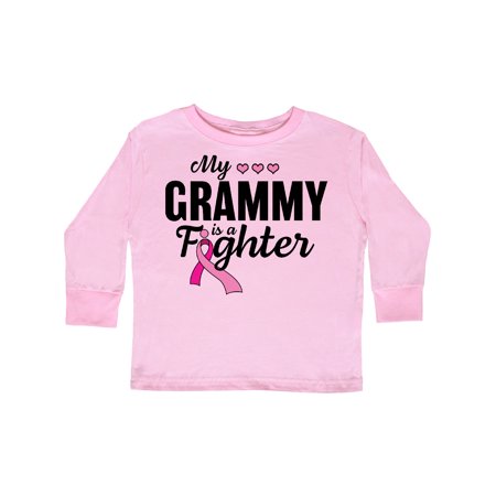 

Inktastic Breast Cancer Awareness My Grammy is a Fighter Gift Toddler Boy or Toddler Girl Long Sleeve T-Shirt