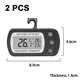 thumbnail image 2 of Termómetro impermeable para refrigerador, termómetro Digital para habitación de congelador, función de grabación, pantalla LCD grande, 2 of 5