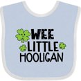 thumbnail image 3 of Inktastic St. Patrick's Day Wee Little Hooligan with Clovers Boys or Girls Baby Bib, 3 of 4