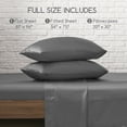 thumbnail image 7 of MR&HM Satin Sheet Set Full 4 Pcs, Silky Elegant Luxurious Full Size Bed Sheets, with Flat Sheet, Deep Pocket Fitted Sheet for Mattress and Matching Satin Pillow Cases (Full Size, Dark Grey), 7 of 7