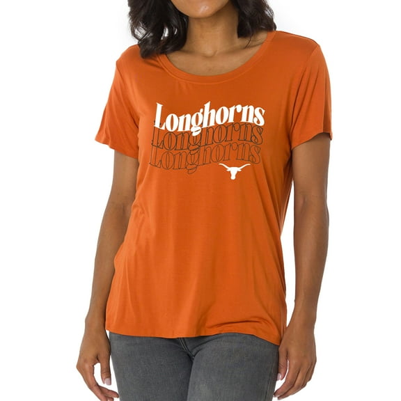 Women's Texas Orange Texas Longhorns Relaxed Scarlet Scoop Neck T-Shirt