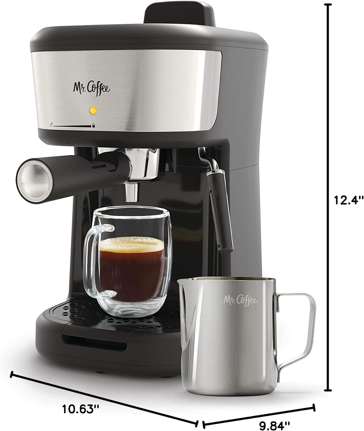 Mr. Coffee Steam Espresso Maker With Stainless Steel Frothing