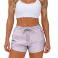 thumbnail image 3 of Women's High Waisted Running Shorts With Phone Pocket, High Split Side, Built In Liner Workout Gym Shorts, Tummy Control Compression Yoga | TruBelle,Purple 2XL, 3 of 9