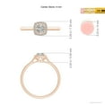 thumbnail image 4 of ANGARA Natural Cushion Diamond Halo Engagement Ring in 14K Rose Gold for Women (Size-4mm| Color-K| Clarity-I3) | April Birthstone, Birthday, Anniversary, Jewelry Gift for Women | Natural Diamond Ring, 4 of 9