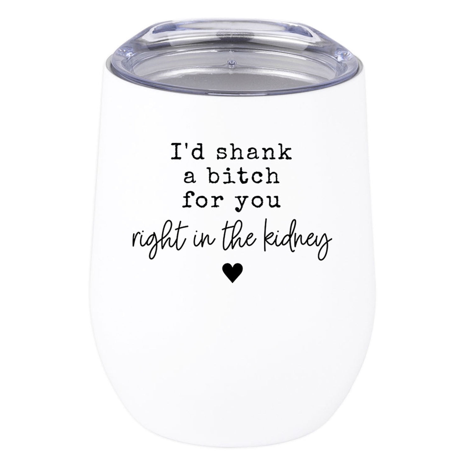 Andaz Press Funny You're Awesome Keep That Shit Up Wine Tumbler with Lid Stainless Steel Insulated, White