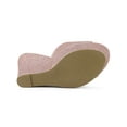 thumbnail image 5 of BLISSFUL STEP Women Glitter Platform Slip on Wedge Heels Sandals Pink 9.5, 5 of 7