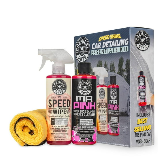 3pc Wash and Shine Cleaners: Liquid Automotive Cleaning Kit, 2.75 Net Weight, Scented for Cars & Motorcycles
