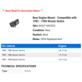 thumbnail image 2 of Rear Engine Mount - Compatible with 1982 - 1986 Nissan Sentra 1983 1984 1985, 2 of 2