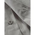 thumbnail image 6 of Franhais Men's Summer Casual T Shirt Solid Color Short Sleeve Lapel Button Shirts Loose Fit Tops, 6 of 9