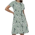 thumbnail image 2 of LOVZFMLL Robe à Manches Courtes Imprimée Mode Enfant 3-12 Ans Col Rond, 2 of 5