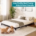 thumbnail image 3 of Arhomefurni 4 inch King Size Bed Frame, Heavy Duty Metal Low Profile Platform Bed, No Box Spring Needed, Noise Free, Easy Assembly, Black, 3 of 8