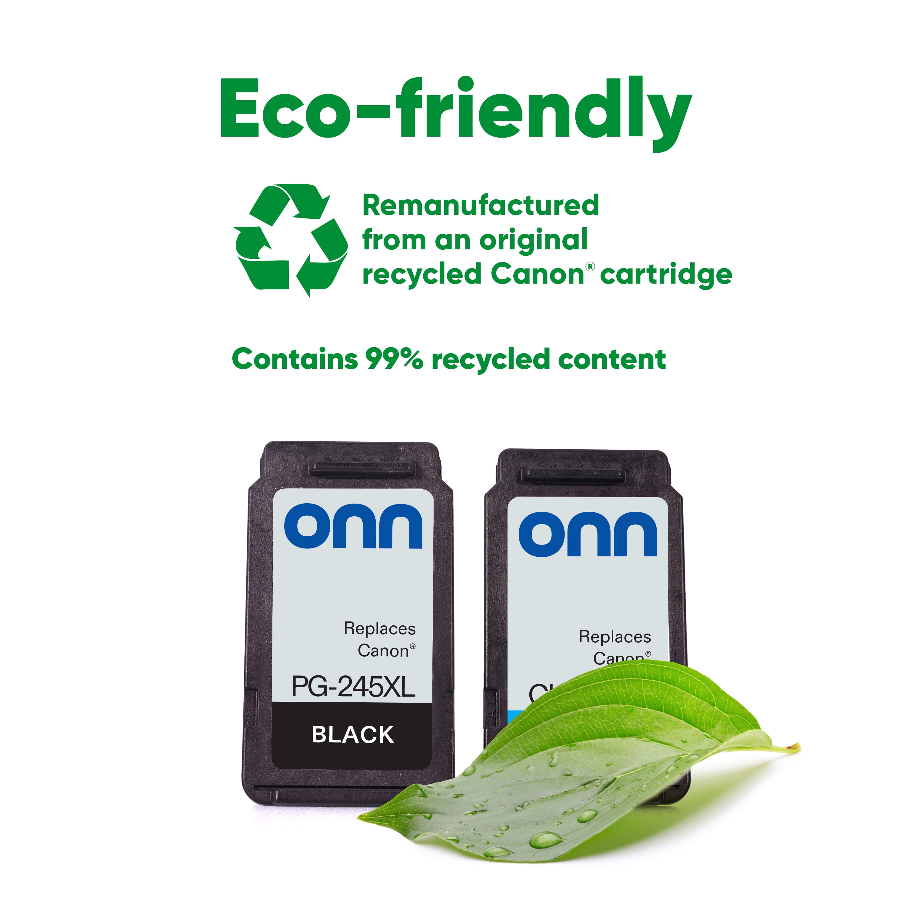 onn Canon PG-245XL/CL-246XL High Yield Black and Color, 2 Pack Ink Cartridge(Remanufactured)