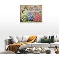 thumbnail image 4 of Farmhouse Colorful Hydrangea Flower Bathroom Decor Wall Art Just Breathe Rustic Hummingbird Floral Wall Decor Christian Pictures Canvas Painting Print Artwork Framed for Bathroom Bedroom 16"x12", 4 of 6