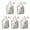 White Christmas Reindeer, variant on 5 Pack Foldable Shopping Bag,White Christmas Nutcracker Pattern Reusable Grocery Bags with Pockets,Large Reusable Tote Bags with Handles Waterproof & Lightweight
