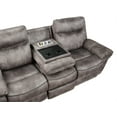 thumbnail image 5 of Steve Silver Nashville Faux Suede Reclining Sofa with Console, USB, Grey, 39" x 88" x 41", 5 of 10