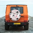 thumbnail image 6 of Salouo Lilies Flowers Print Spare Tire Cover 14-17 inch Spare Tire Protector Universal Tough Tire Wheel Cover for Trailer SUV and Truck-14 inch, 6 of 6