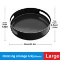 thumbnail image 4 of Billuyoard Estante giratorio de 360 ​​grados estante giratorio almacenamiento de cosméticos organizador antideslizante dormitorio cocina Gadget bandeja Cocina y Comedor Negro Grande Billuyoard HA011511-03B, 4 of 6
