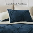 thumbnail image 4 of Pituck Fluffy Queen Comforter Set - Super Soft Sherpa Navy Comforter for Queen Size Bed, Luxury Warm Bedding Set for Winter, Fuzzy Bed Set 3 Pieces (1 Comforter, 2 Pillowcases), 4 of 8
