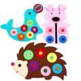 thumbnail image 4 of Gwong Juguete Botón lindo de la cremallera de la flor del animal DIY Tableros no tejidos de los niños Enseñanza del juguete Gwong 30001581, 4 of 7
