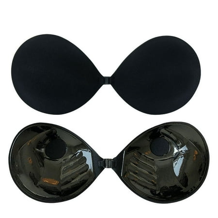 

Women Adhesive Plus Clear Strap Sticky invisible Bra for Push Up with Detachable Strap &Silicone Nipple Cover