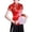 Red, variant on Tank Tops for Women Chinese Cheongsam Short Sleeve Darin Collar Print Ladies Clothing,Black,4XL