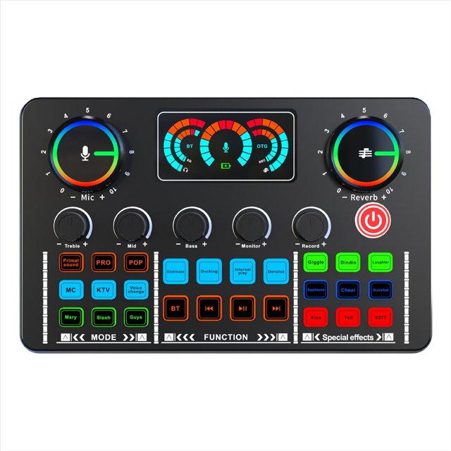Tarjeta de Sonido de Micrófono de Podcast Profesional para PC, Teléfono Inteligente, Computadora Portátil, Grabación de Vlog, Transmisión en