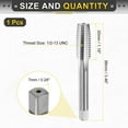 thumbnail image 2 of Uxcell Hand Taper Tap 1/2-13 UNC 2B Thread Taper Style Taps Straight Flute Screw Tapping Threading Tool, 2 of 6